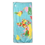 Kolorowy ręcznik z mikrowłókna Rex London World Map, 70 x 150 cm