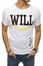 White men's T-shirt RX4341 with print