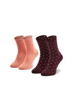 Ponožky - Tommy Hilfiger Dot 2 pack ružové