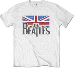 The Beatles T-Shirt Logo & Vintage Flag White 11 - 12 J