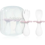 BabyOno Be Active Ergonomic Utensils for Children príbor Pink 12 m+ 2 ks