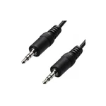 Kábel AQ audio 3,5 mm jack na 3,5 mm jack, 3 m (xaqca40030) čierna farba stereo kábel na prenos audio signálu • 3,5mm jack na oboch stranách • dĺžka k