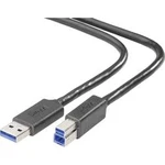 USB 3.0 kabel Belkin F3U159cp1.8M-P, 1.80 m, černá