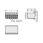 Konektor do DPS WAGO 2091-1123, 14.00 mm, pólů 3, rozteč 3.50 mm, 200 ks