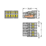 Zásuvkový konektor na kabel WAGO 231-104/026-000, 26.45 mm, pólů 4, rozteč 5 mm, 100 ks