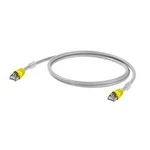 Síťový kabel Weidmüller RJ45 (křížený), CAT 6A, S/FTP, 3.00 m, šedá, UL certifikace, samozhášecí, s ochranou