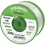 Bezolovnatý pájecí cín Stannol Kristall 600 Fairtin, bez olova, 250 g, 0.5 mm