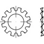 Podložky ozubené TOOLCRAFT 1067153, N/A, vnější Ø: 11 mm, vnitřní Ø: 6.4 mm, 1000 ks