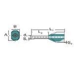 Dutinka Weidmüller 9004920000, 1.5 mm² x 12 mm, částečná izolace, červená, 500 ks