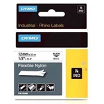 Dymo Rhino 18488, S0718100, 12mm x 3,5m černý tisk / bílý podklad, originální páska