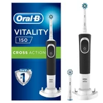 Zubná kefka Oral-B Vitality 100 Black Cross Action + 1 Sensi hlavice elektrická zubná kefka • 2D systém čistenia zubov • 1 režim čistenia • 7 600 osci