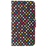 Puzdro na mobil flipové FIXED FIT na Apple iPhone XR - motiv Rainbow Dots (FIXFIT-334-RAD) pouzdro na mobilní telefon • flipové • materiál: koženka/TP