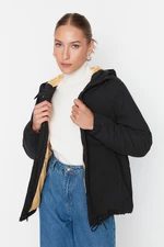 Trendyol fekete kapucnis puffer kabát