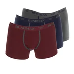 Bushman trenýrky Edward 3Pack dark gray/navy/red S