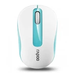 Myš Rapoo M10+ (6940056173010) biela/modrá bezdrôtová myš • frekvencia 2,4 GHz • 3 tlačidlá • USB prijímač • rozlíšenie 1 000 dpi • optický senzor • b