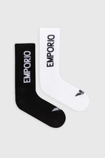 Ponožky Emporio Armani Underwear 2-pak pánske, biela farba, 303122 4R300