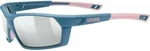 UVEX Sportstyle 225 Blue Mat Rose/Mirror Silver Kerékpáros szemüveg
