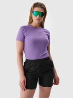 Dámské běžecké outdoorové bezešvé tričko - fialové