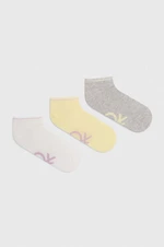 Detské ponožky United Colors of Benetton 3-pak šedá farba