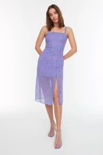 Trendyol Lilac Straps Patterned Dress