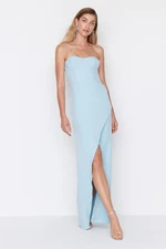 Trendyol Stone Strap Long Evening Evening Dress