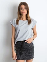 Simple light grey women's T-shirt