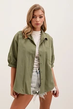 Bigdart 20213 Oversize Short Sleeve Basic Shirt - Khaki