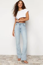 Trendyol Light Blue High Waist Flare Jeans