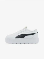 Puma White Women's Karmen Rebelle Platform Leather Sneakers - Women