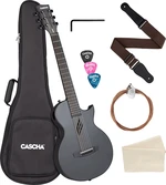 Cascha Carbon Fibre Acoustic Guitar Negru Mat Chitară acustică