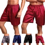 Men Casual Home Nightwear Silk Satin Pajamas Shorts Pyjamas Pants Sleep Bottoms Nightwear Sleepwear BOXER