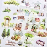 6 Sheets/Pack Green Grass Garden Life DIY Paper Stickers Decoration for Journal Diary Handbook