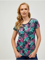 Dark blue patterned T-shirt ORSAY - Women