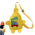 Toddler Crossbody Sling Bag Cartoon Dinosaur Shoulder Chest Bag Unisex Travel One Shoulder Backpack For Kids Boys And Girls