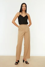 Trendyol Beige Straight Pants