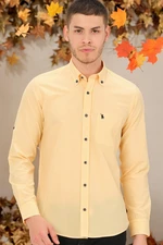 G771 DEWBERRY MEN'S SHIRT-PLAIN YELLOW