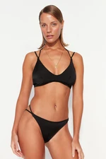 Trendyol Black Piping Regular Leg Bikini Bottom