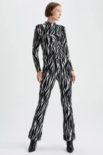 DEFACTO Zebra Patterned Trousers