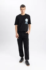 DEFACTO Parachute Pants Relax Fit Cargo Pocket Straight Leg