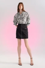 DEFACTO A-line Regular Waist Lined Mini Skirt