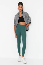 Trendyol Green Gatherer Elastic High Waist Knitted Leggings