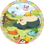 Ravensburger Kruhové puzzle Roztomilí Pokémoni 500 dielikov