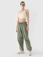 Dámské kalhoty casual parachute oversize - olivové/khaki