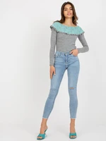 Women's blue jeans slim fit