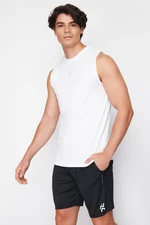 Trendyol White Reflective Printed Regular Cut Quick-Drying Undershirt