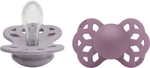 BIBS Symetrické silikónové cumlíky Infinity, veľkosť 1, Fossil Grey / Mauve 2 ks