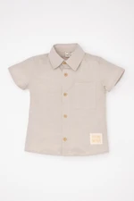 DEFACTO Baby Boy Woven Label Short Sleeve Shirt