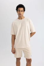 DEFACTO Fit Oversize Fit Crew Neck Printed Short Sleeve T-Shirt