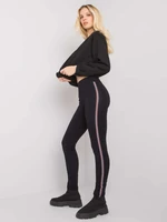 Fekete női pamut leggings Alison RUE PARIS