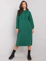 Dark green sweatshirt dress with pockets from Sheffield RUE PARIS